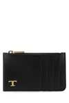 TOD'S TOD'S MAN BLACK LEATHER CARD HOLDER