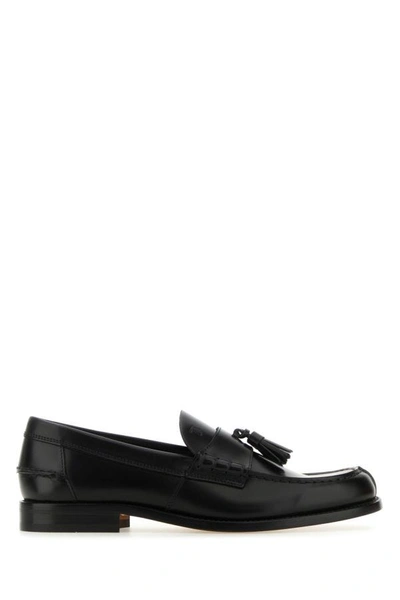 Tod's Man Black Leather Loafers