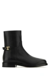 TOD'S TOD'S WOMAN BLACK LEATHER ANKLE BOOTS