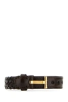 TOM FORD TOM FORD MAN DARK BROWN LEATHER BRACELET