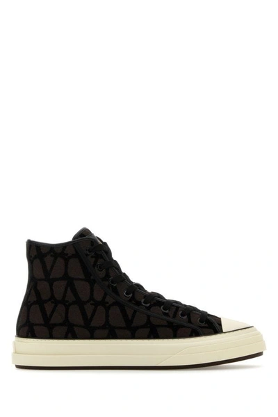 Valentino Garavani Men's Toile Iconographe High-top Trainers In Multicolor