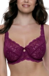 Felina Peridot Lace Unlined Underwire Bra In Black Lily