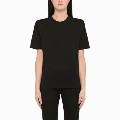 Wardrobe.nyc Black T-shirt With Shoulder Pads