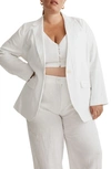 Madewell The Larsen Linen Blazer In Eyelet White