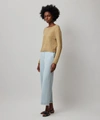 Atm Anthony Thomas Melillo Wool-blend Boucle Long-sleeve Low-back Sweater In Soft Fawn
