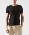 Atm Anthony Thomas Melillo Slub Jersey Crew Neck Tee In Black