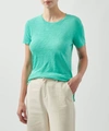 Atm Anthony Thomas Melillo Slub Jersey Schoolboy Crew Neck Tee In Caribbean