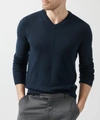 ATM ANTHONY THOMAS MELILLO RECYCLED CASHMERE EXPOSED SEAM V-NECK SWEATER