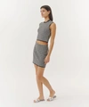 Atm Anthony Thomas Melillo Gingham Jacquard Minskirt In Black/ White