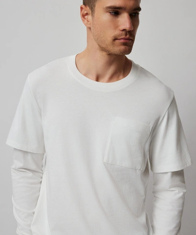 Atm Anthony Thomas Melillo Heavyweight Jersey Double Layer Tee In White