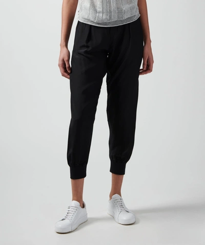 Atm Anthony Thomas Melillo Silk Joggers In Black