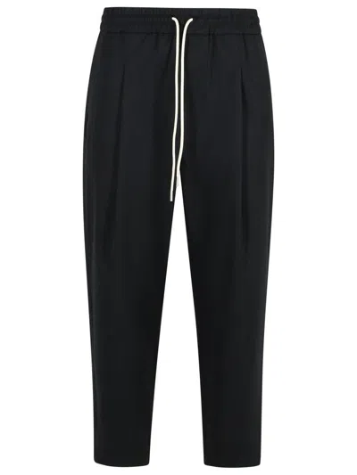 795 Drôle De Monsieur 'jogger' Black Cotton Pants