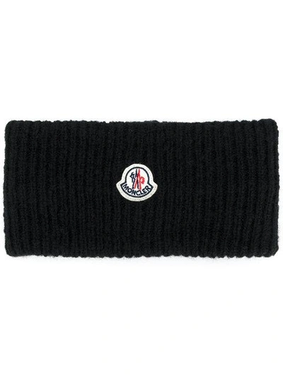 Moncler Knit Wool & Alpaca Blend Headband - Black