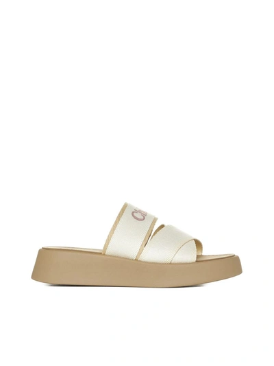 Chloé Chloè Sandals In Beige White