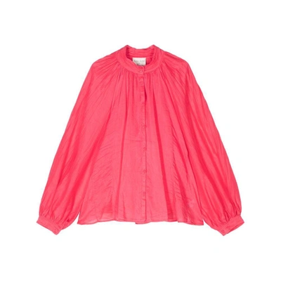 Forte Forte Semi-sheer Buttoned Shirt In Pink