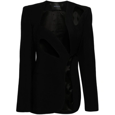 Mugler Outerwears In Black