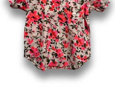 Dylan Camp Shirt In Hot Pink Floral In Red