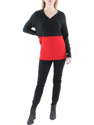 Refried Apparel Womens Ribbed Buttons Crewneck Sweater In Black