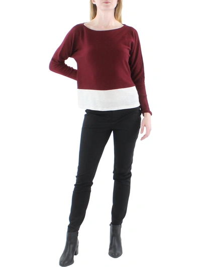 Refried Apparel Womens Ribbed Buttons Crewneck Sweater In Red