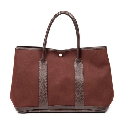 Pre-owned Hermes Garden Party 36 In Brown
