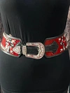 Kurtmen Cross Belt In Red In Multi