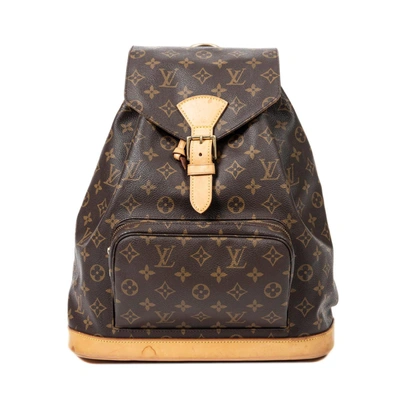 Pre-owned Louis Vuitton Montsouris Gm In Brown