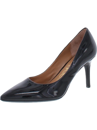 Calvin Klein Gayle Womens Leather Pointed Toe Heels In Black