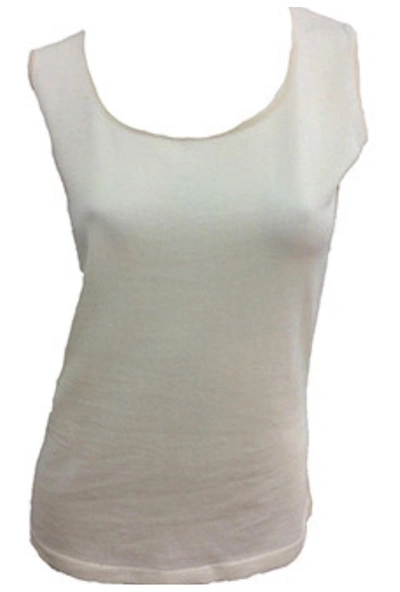 Angel Bra-friendly Tank Top In Ivory In Beige