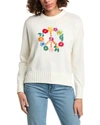 MINNIE ROSE YOU GET NO LOVE FROM ME CASHMERE-BLEND SWEATER