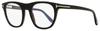 Tom Ford Men's Magnetic Clip-on Eyeglasses Tf5895b 001 Black 51mm In Multi