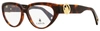 Lanvin Women's Cat Eye Eyeglasses Lnv2600 272 Red Havana 55mm In Multi