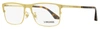 Longines Men's Rectangular Eyeglasses Lg5005-h 030 Brushed Deep Gold 56mm In Multi