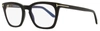 Tom Ford Men's Blue Block Eyeglasses Tf5736b 001 Black 50mm In Multi
