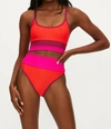 BEACH RIOT EVA COLORBLOCK TOP IN BE MINE COLORBLOCK