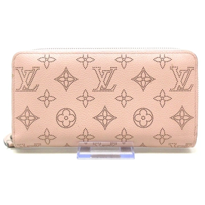 Pre-owned Louis Vuitton Mahina Leather Wallet () In Pink