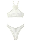 Philosophy Di Lorenzo Serafini Floral-appliqué Halterneck Bikini Set In White