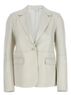P.A.R.O.S.H LEATHER BLAZER BLAZER AND SUITS WHITE