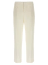 Fabiana Filippi Trousers Front Pleats Belt Loops In White