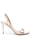 Aquazzura So Nude 85mm Sandals In Grey