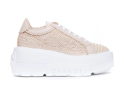 Casadei Interwoven-detail Chunky Sneakers In Pink