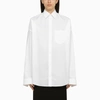 BALENCIAGA WHITE COTTON SHIRT WITH LOGO