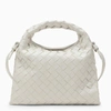 BOTTEGA VENETA WHITE MINI HOP CROSSBODY BAG