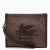 ETRO ETRO | PAISLEY CLUTCH BAG IN COATED CANVAS WITH LOGO