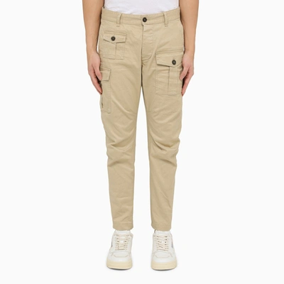 Dsquared2 Sexy Chino Cargo Pants In Desert Tan