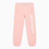 PALM ANGELS PINK JOGGING TROUSERS WITH LOGO