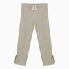 PALM ANGELS GREY JOGGING TROUSERS WITH LOGO
