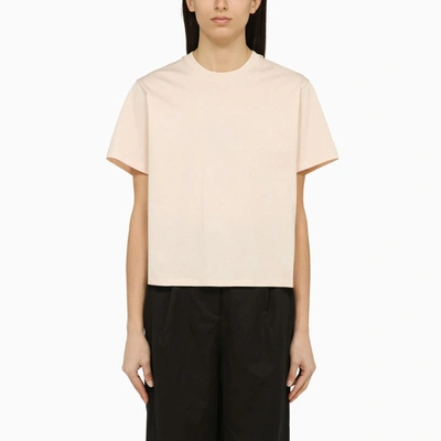 LOULOU STUDIO LOULOU STUDIO LIGHT PINK COLOURED CREW-NECK T-SHIRT