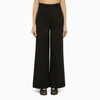 Loulou Studio Black Cotton Blend Idai Palazzo Pant In Black