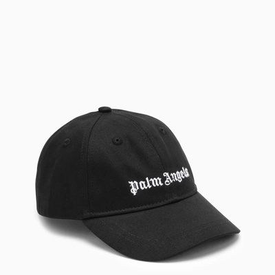 Palm Angels Kids' Black Hat With Logo