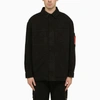 44 Label Group Denim Overshirt With Lighter Holder In Black